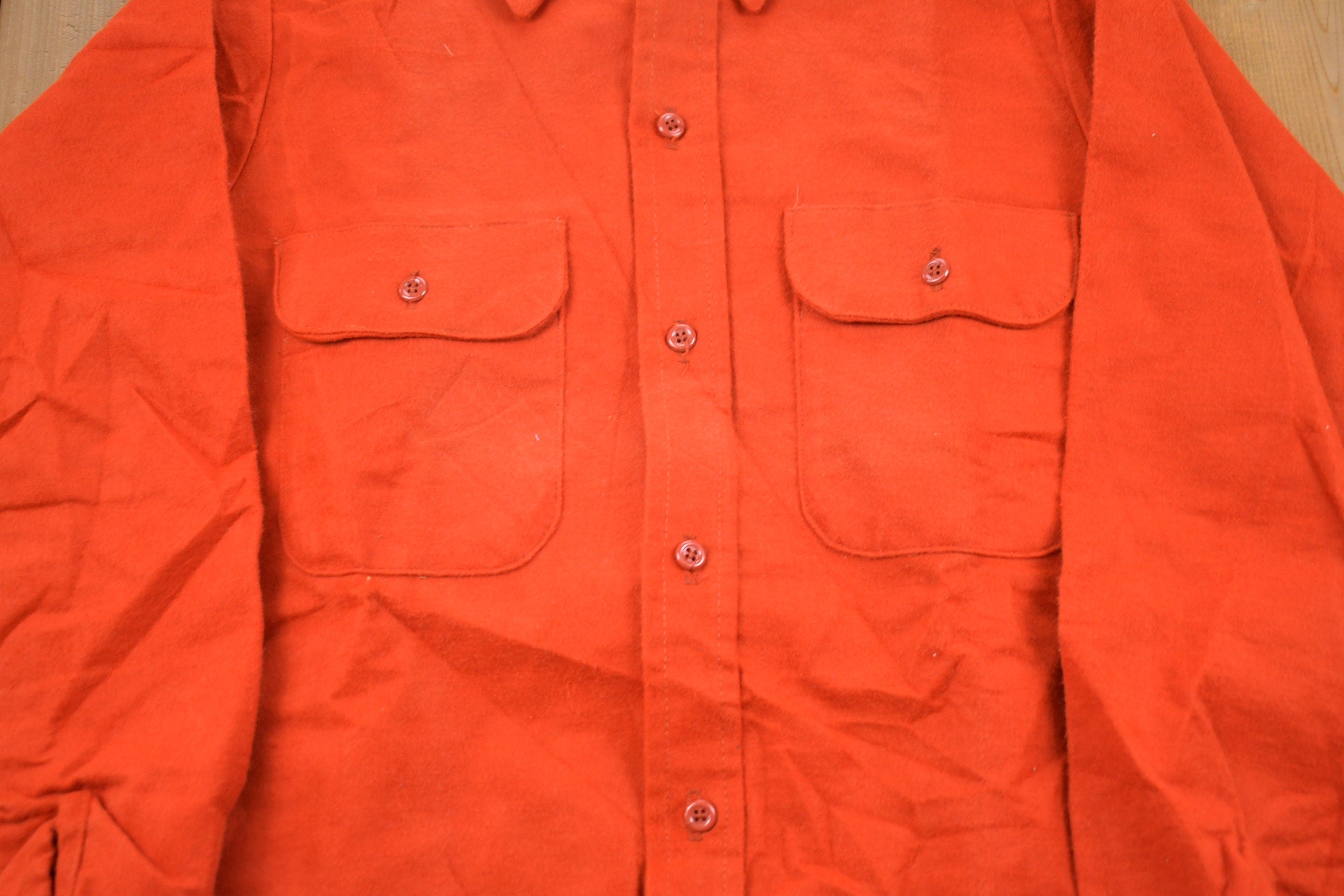 Vintage 1980s Mr. Leggs Wool Button Up Board Shirt