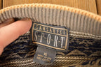 Vintage 1990s Sansabelt Sport Abstract Striped Knit Crewneck Sweater Men's L