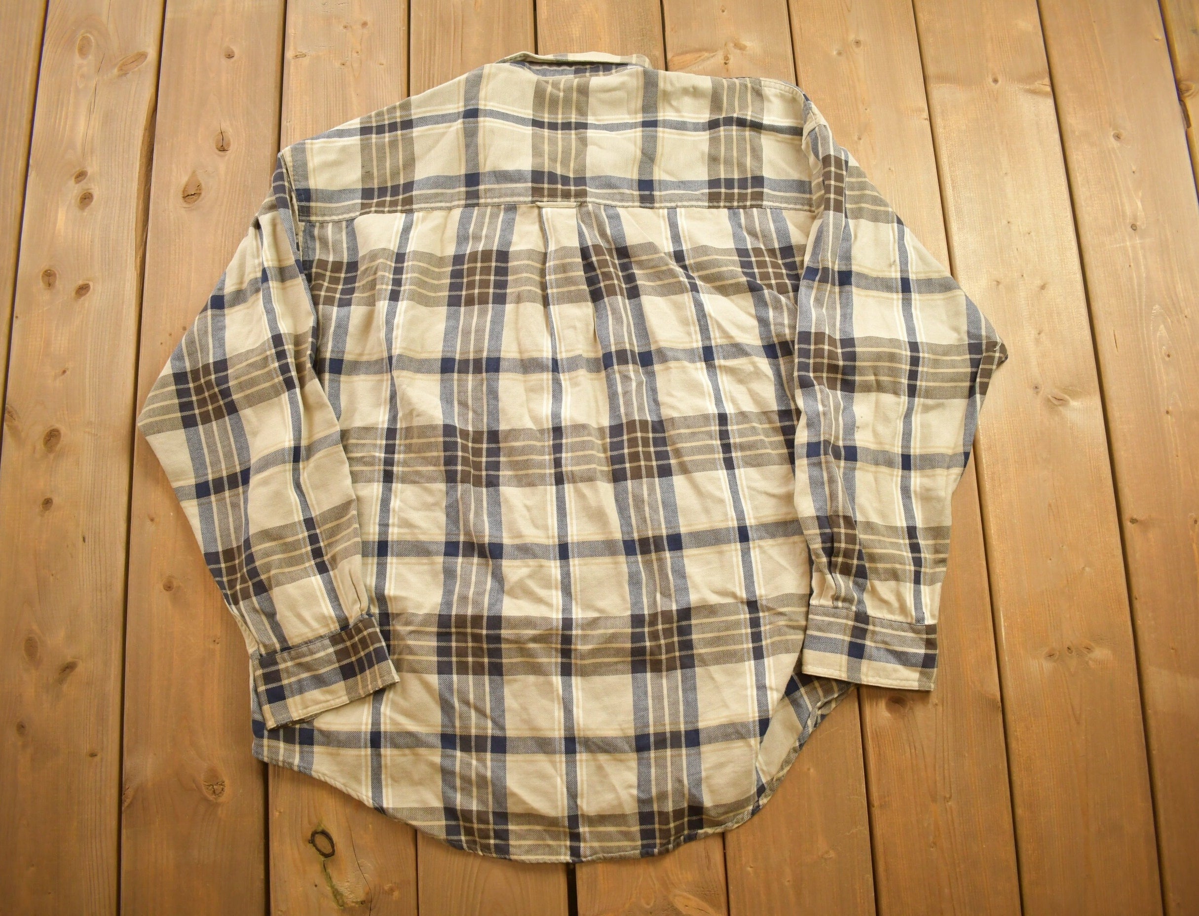 Vintage 1990s Chaps Ralph Lauren Plaid Flannel Button Up Shirt