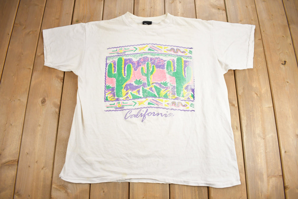 Vintage 1990s California Cactus Graphic Souvenir T Shirt