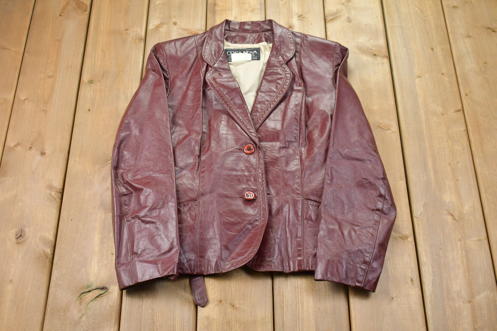 Vintage 1990s Cosa Nova Leather Blazer Jacket
