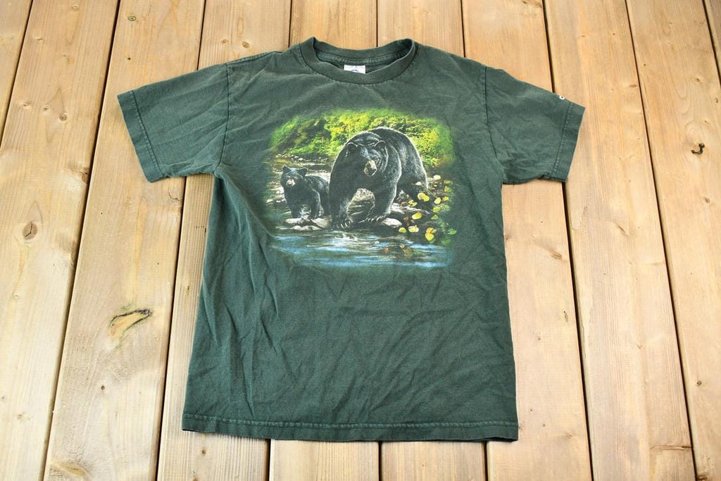 Vintage 1990s Calgary Zoo Realistic Black Bear Souvenir Graphic T-Shirt