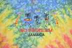 Vintage 1990s No Problem Jamaica Embroidered Tie Dye Souvenir T Shirt