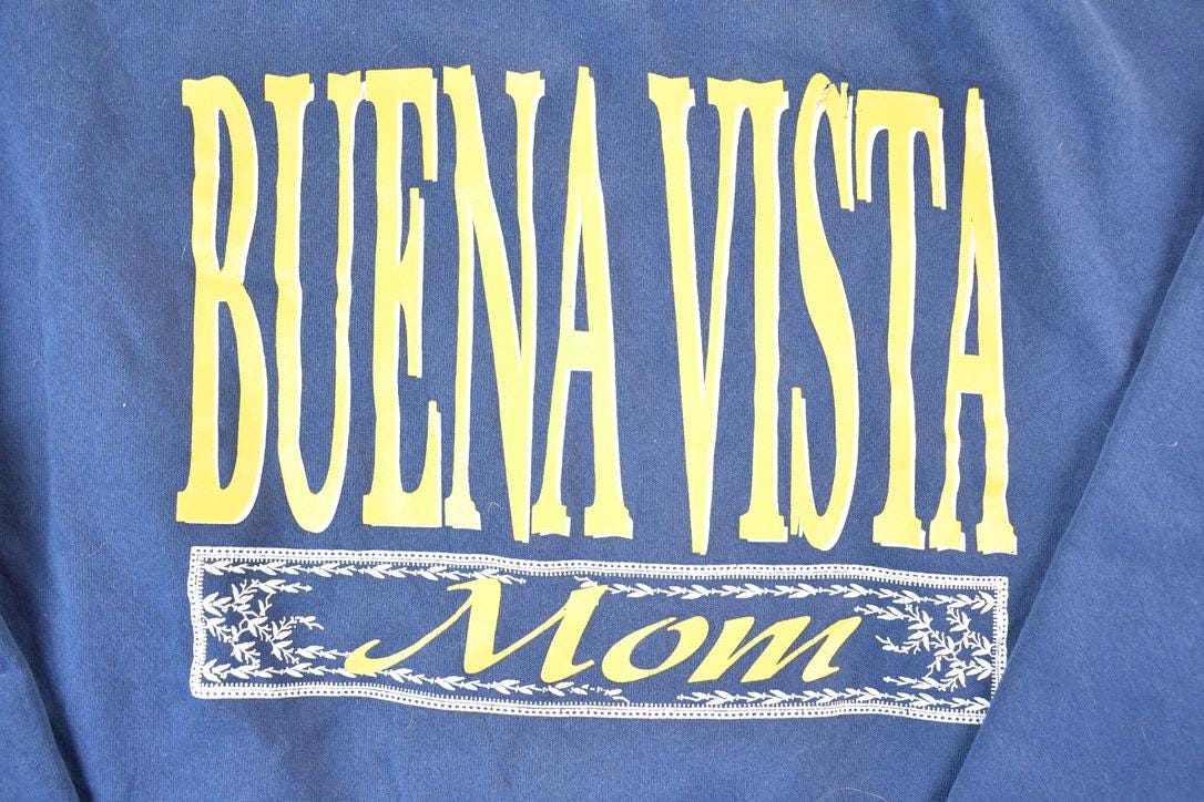 Vintage 1990s Buena Vista Mom Crewneck Sweatshirt Womens XL / Made In USA / 90s Souvenir Crewneck / Vintage Souvenir Crewneck / Streetwear