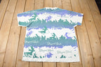 Vintage 1990s Disney's Blizzard Beach All over Print Graphic Disney Designs T-Shirt Made In USA