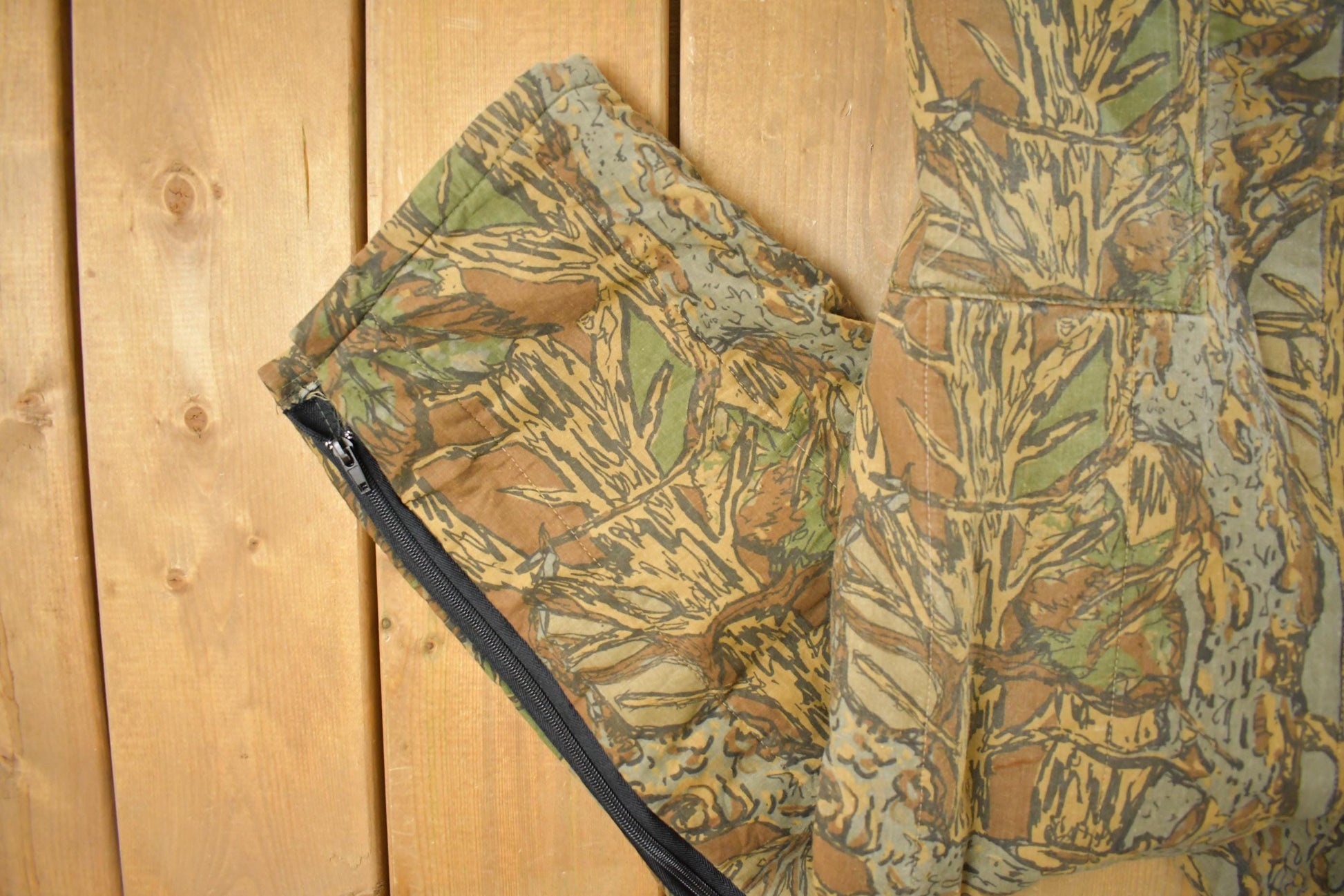 Vintage 1980s All Weather Outerwear Camo Hunting Coveralls Men's 36 x 27