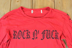 Women Vintage Vigoss Y2K Rocker T-Shirt / Vigoss Grunge Skull Print / Contrast Stitch / Internet Famous Clothing / Over Dyed