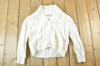 Vintage 1990s Eaton Cable Knit Abstract Pattern Crewneck Sweater Womens M  90s Crewneck  Preppy Knits  Wool Blend  Cotton Blend