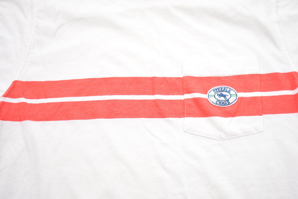 Vintage 1990s Steeple Chase Striped Graphic T-Shirt