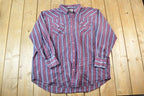 Vintage 1980s Ely Cattleman Western Style Button Up Shirt Mens XL