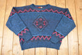 Vintage 1990s Todays News Abstract Knit Crewneck Sweater Men's L