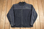 Vintage 1990s Harley Davidson Fleece Zip Up Sweater