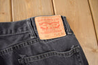 Vintage 1990s Levi's 505 Red Tab Black Wash Jeans Size 38 x 32