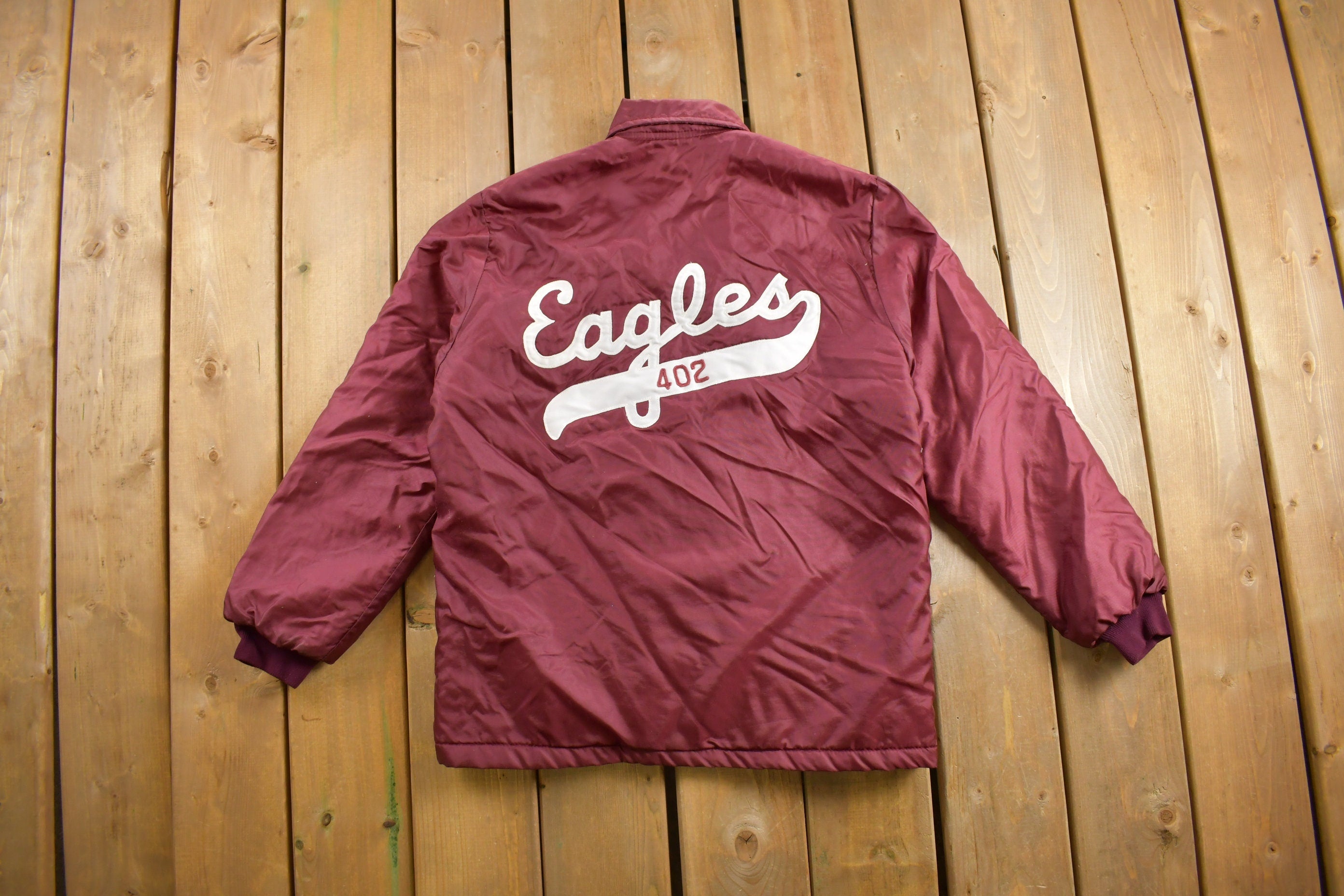 Vintage 1980s Eagles Satin Windbreaker Jacket