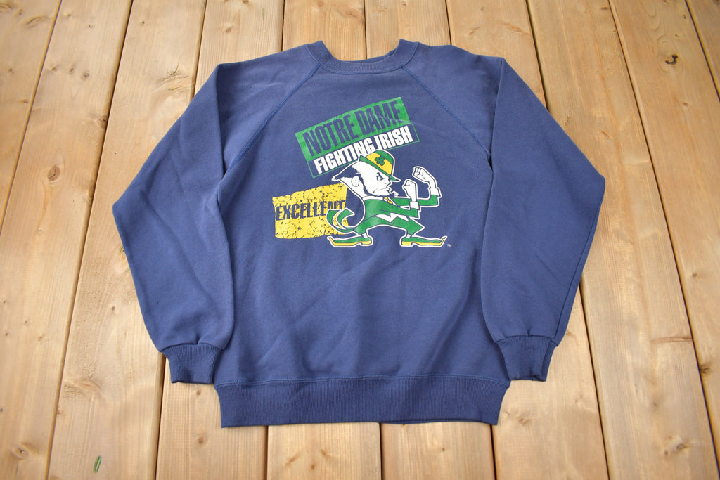 Vintage 1980s University Of Notre Dame Fighting Irish Collegiate Champion Crewneck Made In USA
