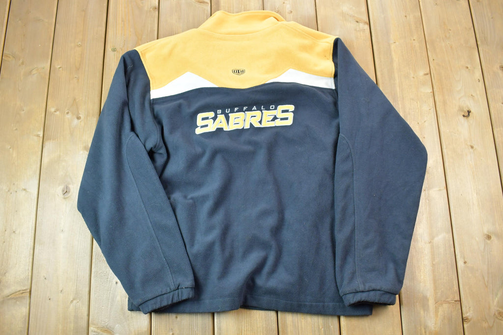 Vintage 1990s Buffalo Sabres Old Time Hockey NHL Hockey Full Zip Fleece Sweatshirt