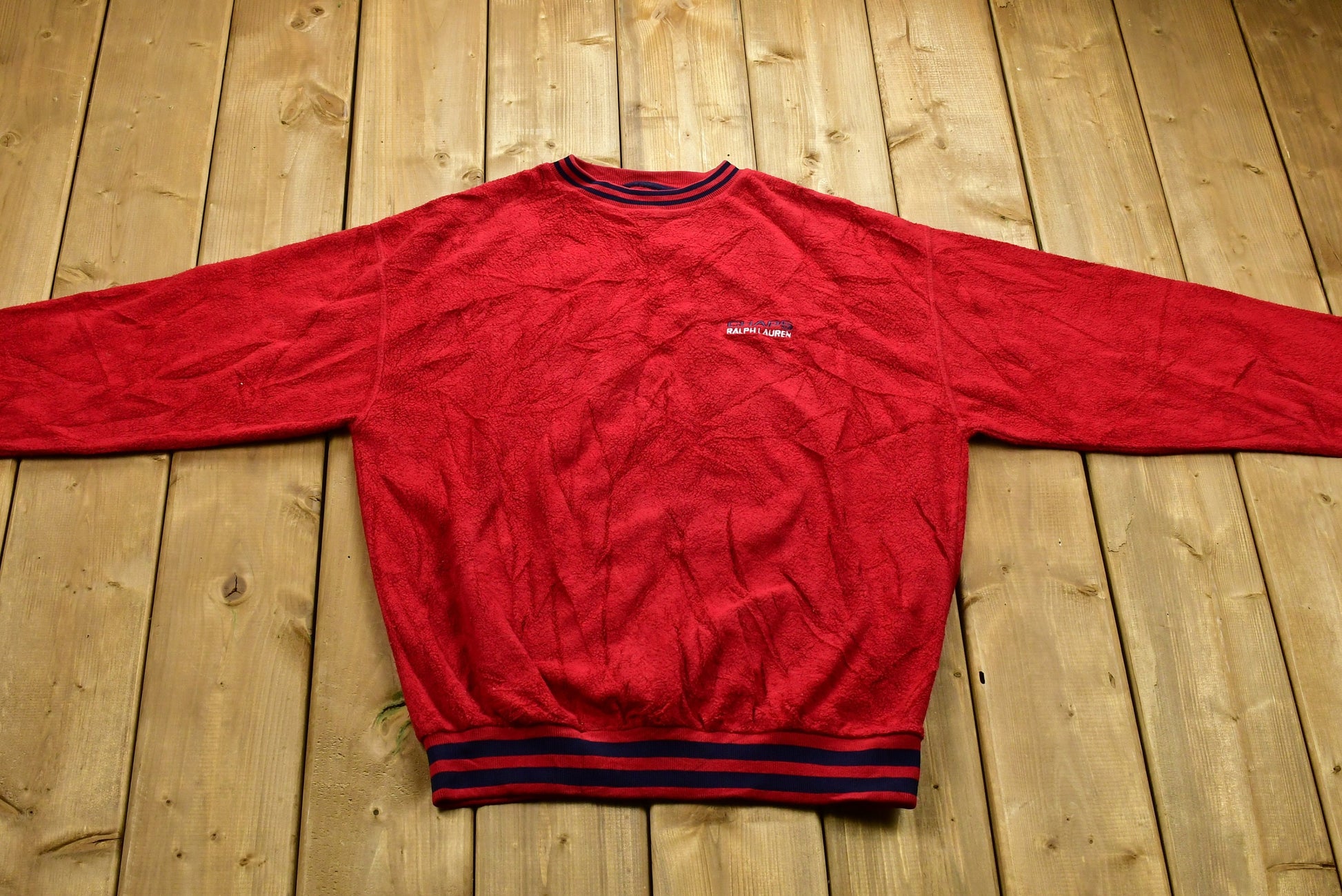 Vintage 1990s Chaps Fleece Sweatshirt / 90s Ralph Lauren / Sportswear / 90s Crewneck / Streetwear / Athleisure