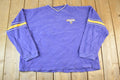 Vintage 1990s Minnesota Vikings NFL Embroidered V Neck Sweatshirt