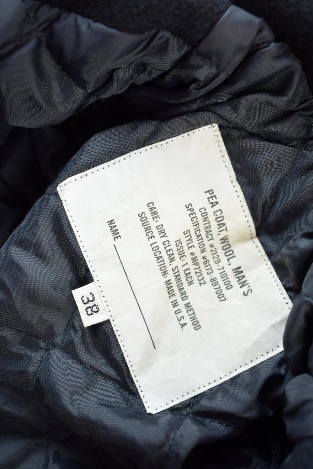 Vintage 1990s Navy Wool Pea Coat