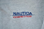 Vintage 1990s Nautica Competition Quarter Zip Mock Neck Sweatshirt / 90s Crewneck / Made In USA / Streetwear / Embroidered
