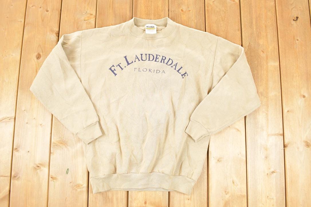 Vintage 1990s Ft Lauderdale Florida Crewneck Sweatshirt Men's M
