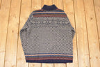 Vintage 1990s LL Bean Wool Knit Collared Sweater Men's M