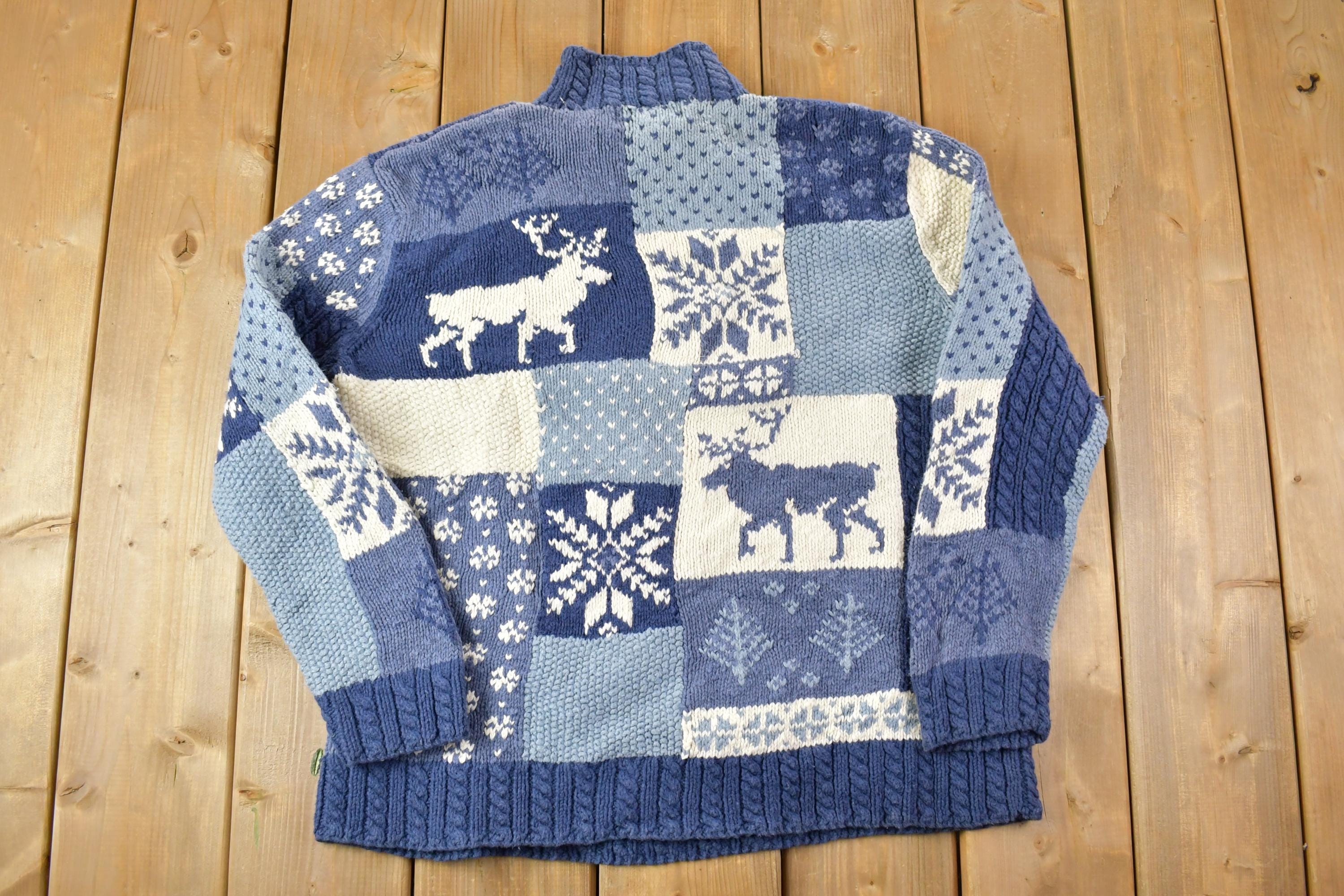 Vintage 1990s Jones New york Christmas Knit Crewneck Sweater