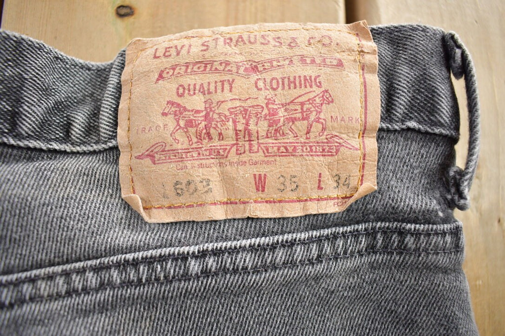 Vintage 1990s Levi's 603 Black Jeans Size 35x34 Vintage Denim