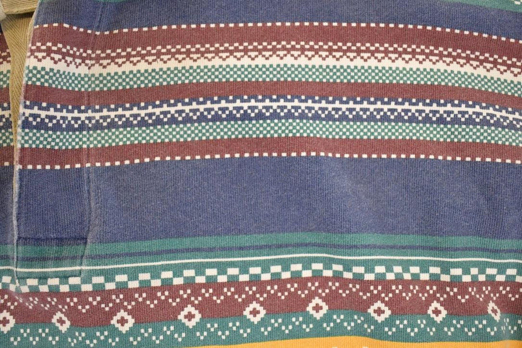 Vintage 1990s Cross Creek Abstract Winter Rugby Button Up Shirt Men's L