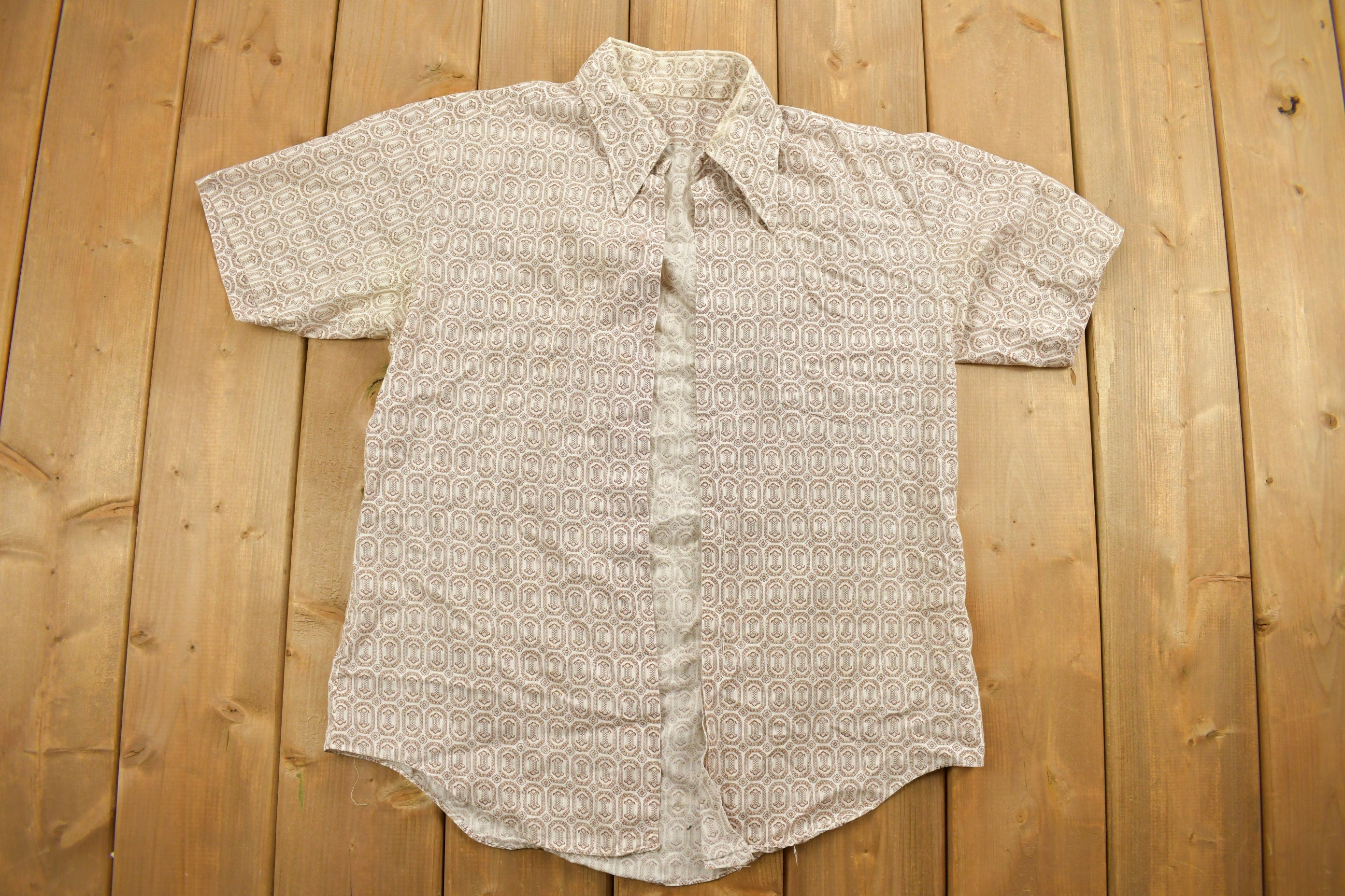 Vintage 1990s Open Collared Abstract Shirt