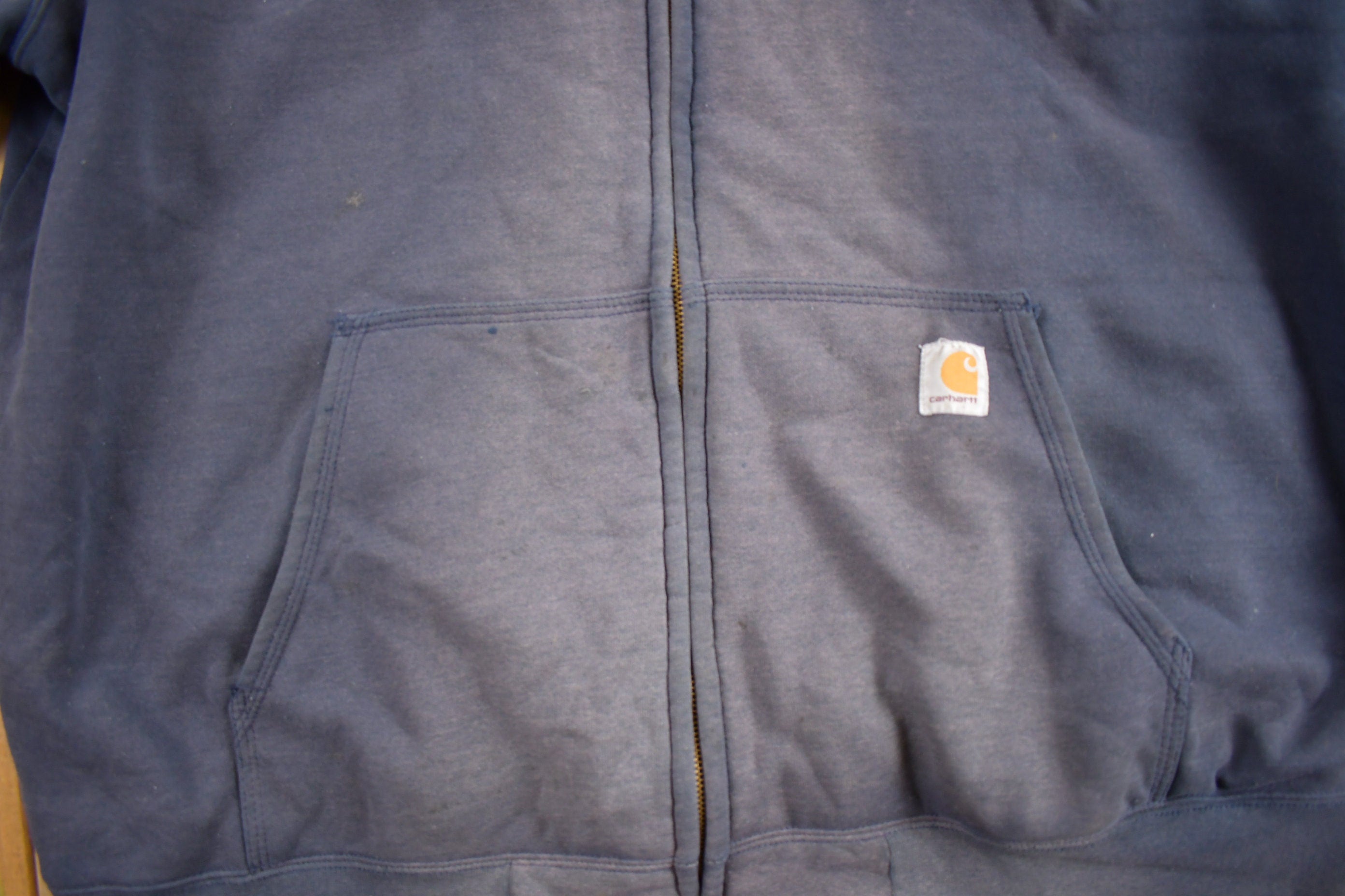 Vintage 1990s Carhartt Heavy Weight Quilt Lined Zip Up Hoodie
