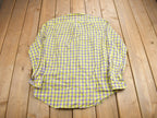 Vintage 1980s Ralph Lauren Plaid Button Up Dress Shirt