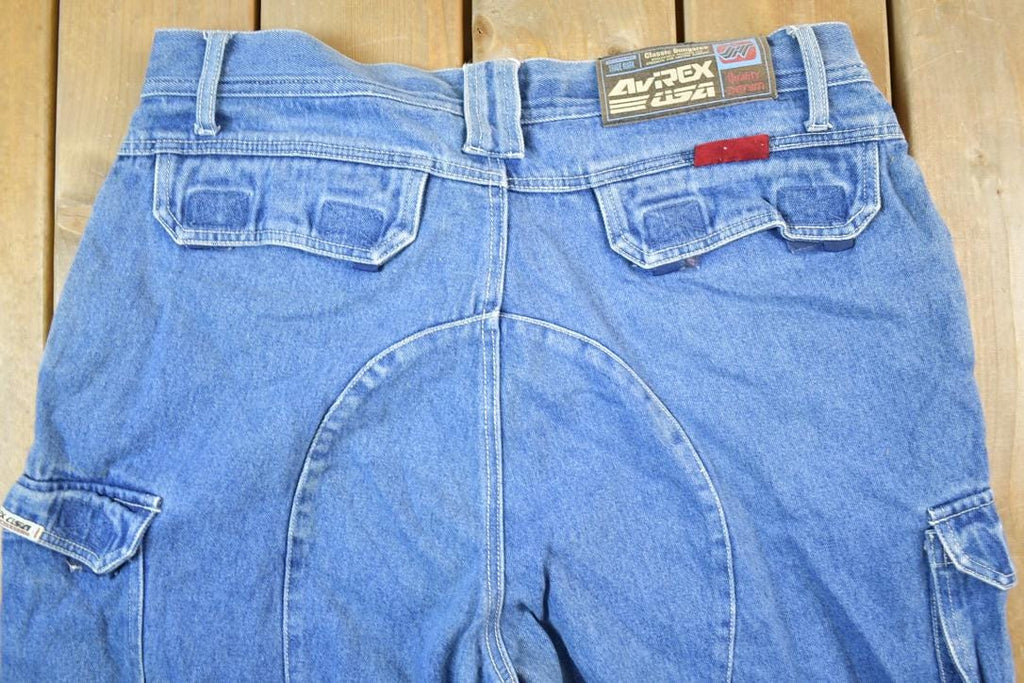 Vintage 1990s Crazy Avirex Denim Jeans Size 40 x 30