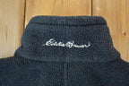 Vintage 1990s Eddie Bauer Womens Fleece Sweater Vest  Outdoorsman  90s Sweater  Streetwear  Hiking  Fleece Zip up