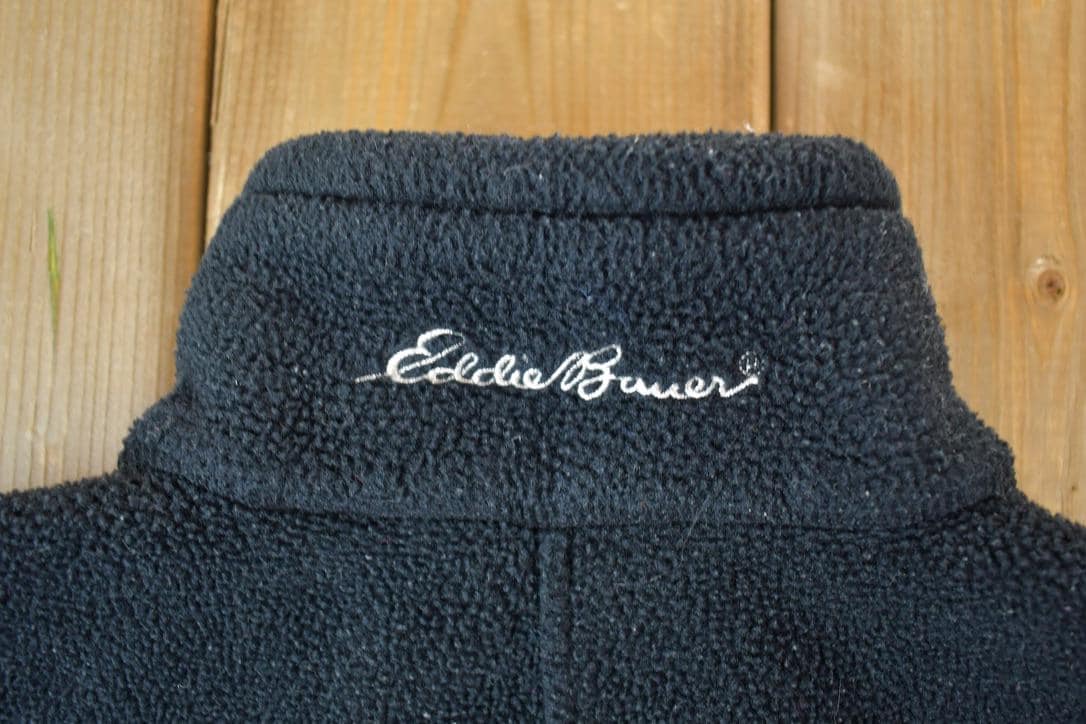 Vintage 1990s Eddie Bauer Womens Fleece Sweater Vest  Outdoorsman  90s Sweater  Streetwear  Hiking  Fleece Zip up