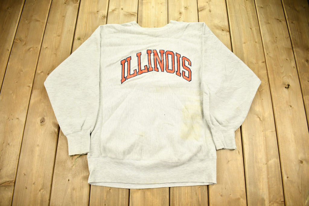 Vintage 1980s University Of Illinois Champion Reverse Weave Crewneck
