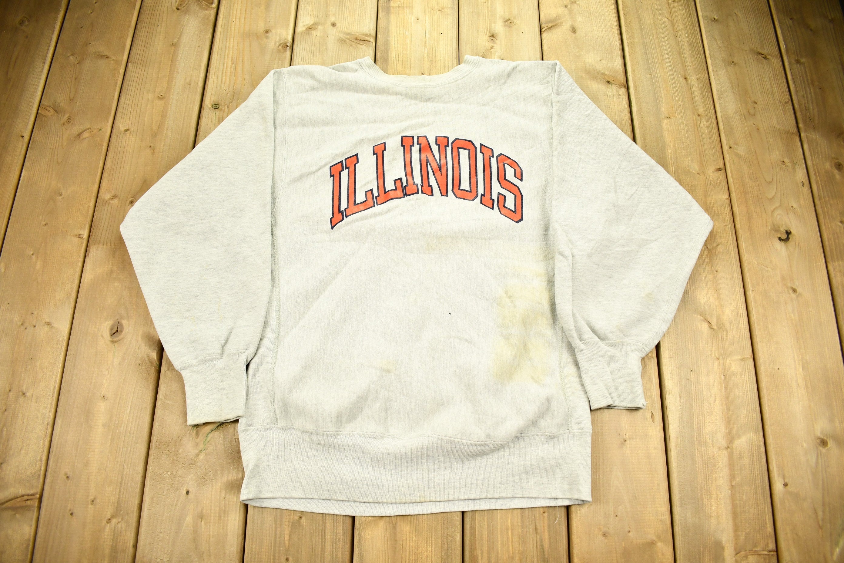 Vintage 1980s University Of Illinois Champion Reverse Weave Crewneck