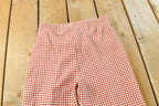 Vintage 1970s Gingham Polka Dot Bell Bottom Pants Women's 26 X 30