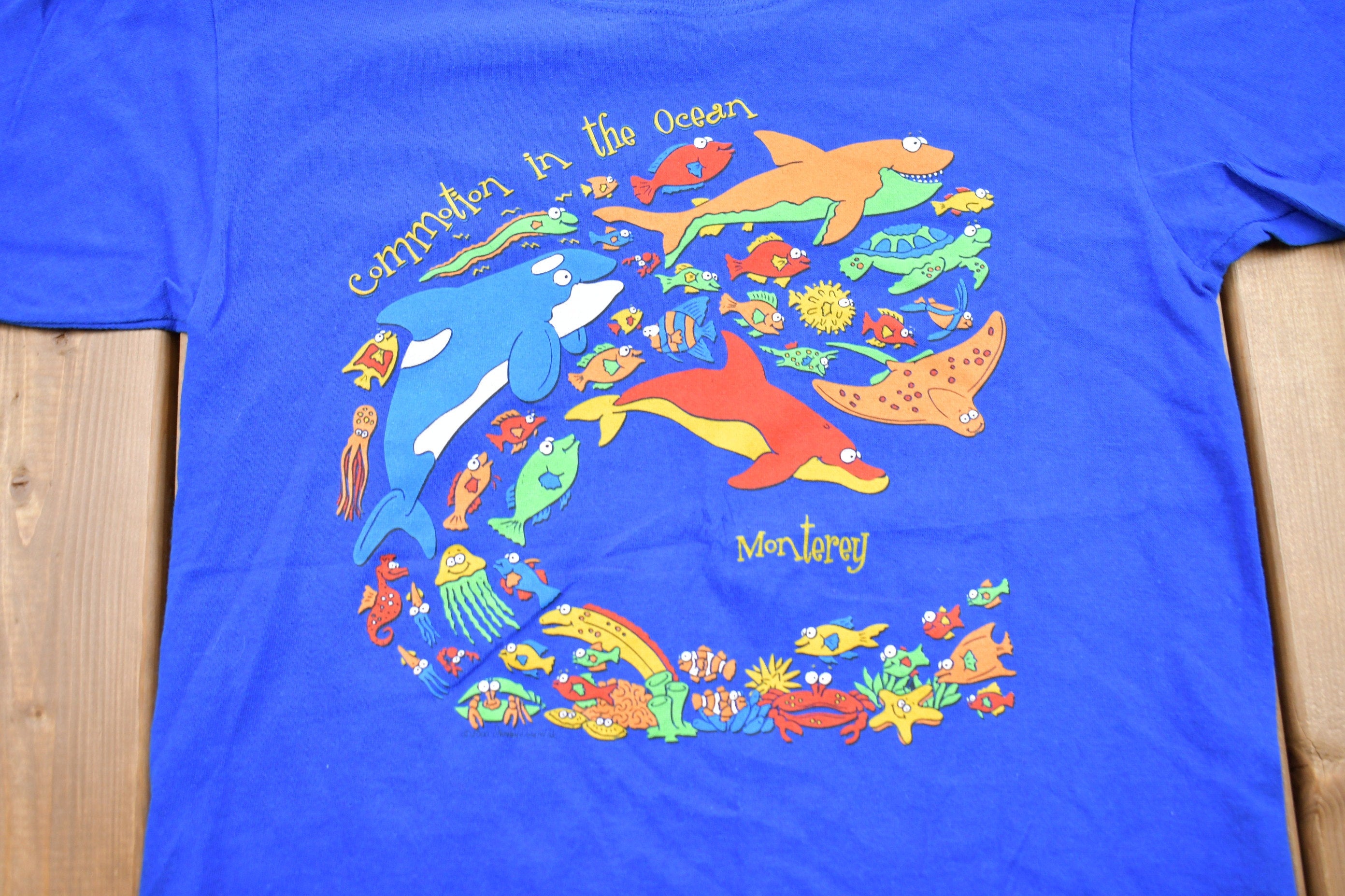 Vintage 1990s Kids Commotion In The Ocean Monterey T-Shirt