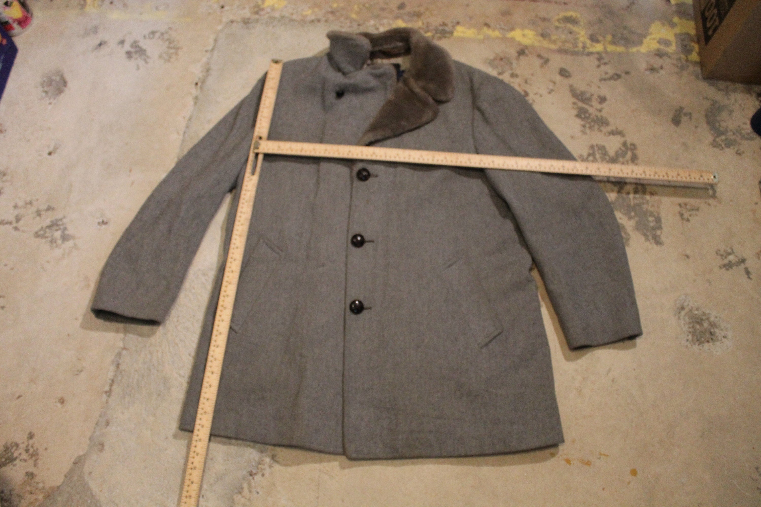 Vintage Pendleton 100% Wool Fur Collared Coat