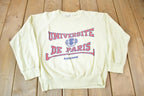 Vintage 1980s Universite De Paris Graphic Crewneck Sweatshirt
