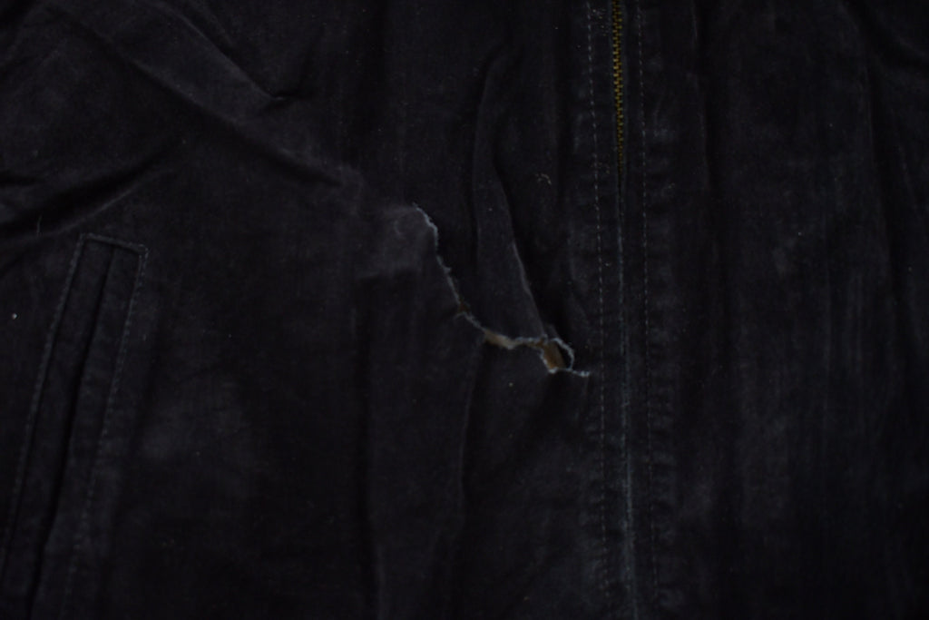 Vintage 1990s Suede Leather Embroidered Deer Bomber Jacket