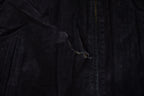 Vintage 1990s Suede Leather Embroidered Deer Bomber Jacket