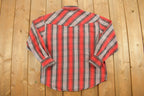 Vintage 1990s Sandy River Plaid Flannel Button Up Shirt