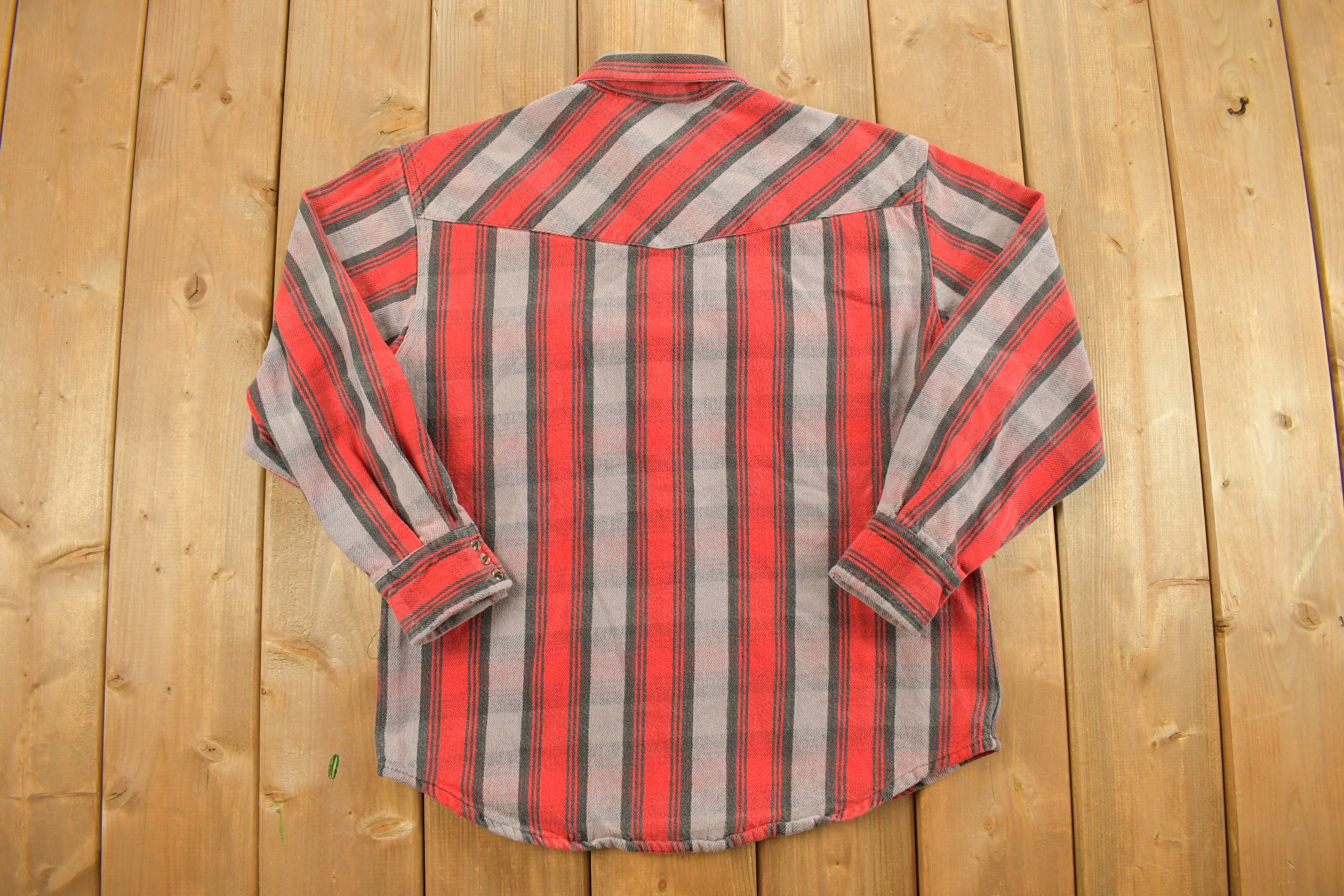 Vintage 1990s Sandy River Plaid Flannel Button Up Shirt