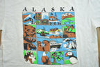 Vintage 1980s Alaska Animal Theme Souvenir T-Shirt