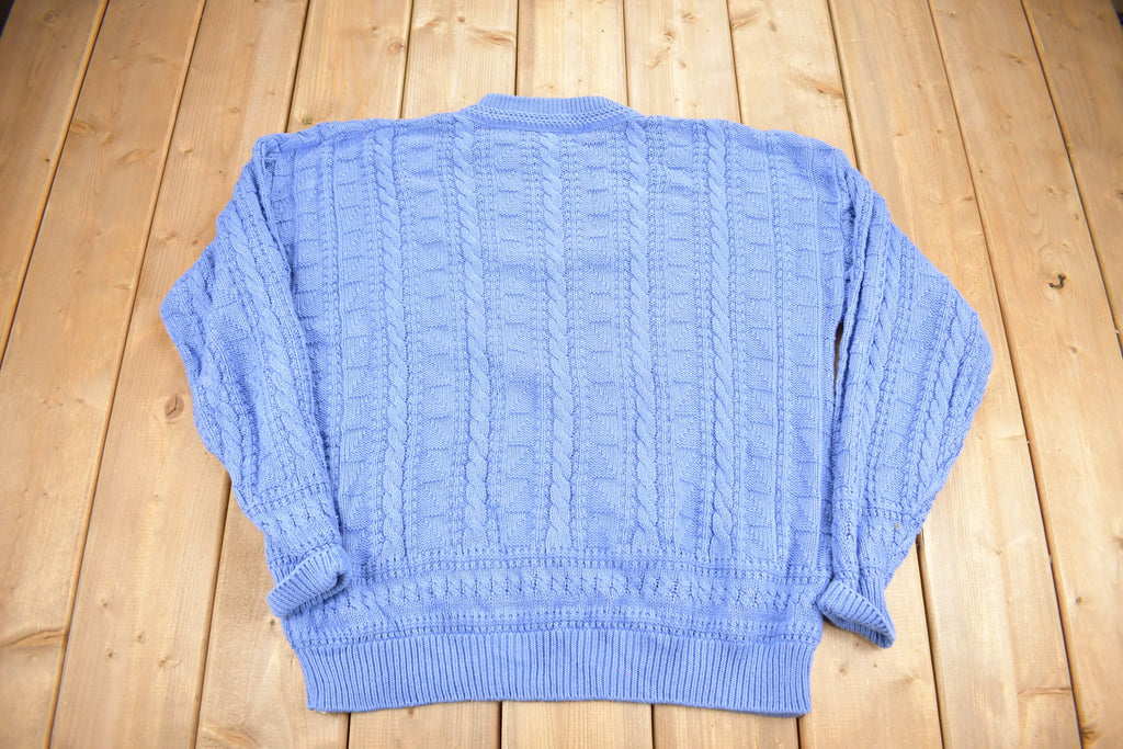 Vintage 1990s Pendleton Country Traditionals 100% Wool Cable Knit Crewneck Sweater