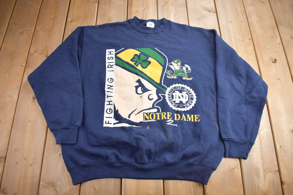 Vintage 1990s University Of Notre Dame Fighting Irish Collegiate Crewneck