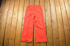 Vintage 1970s Red Plaid Trousers Size 25 x 26.5
