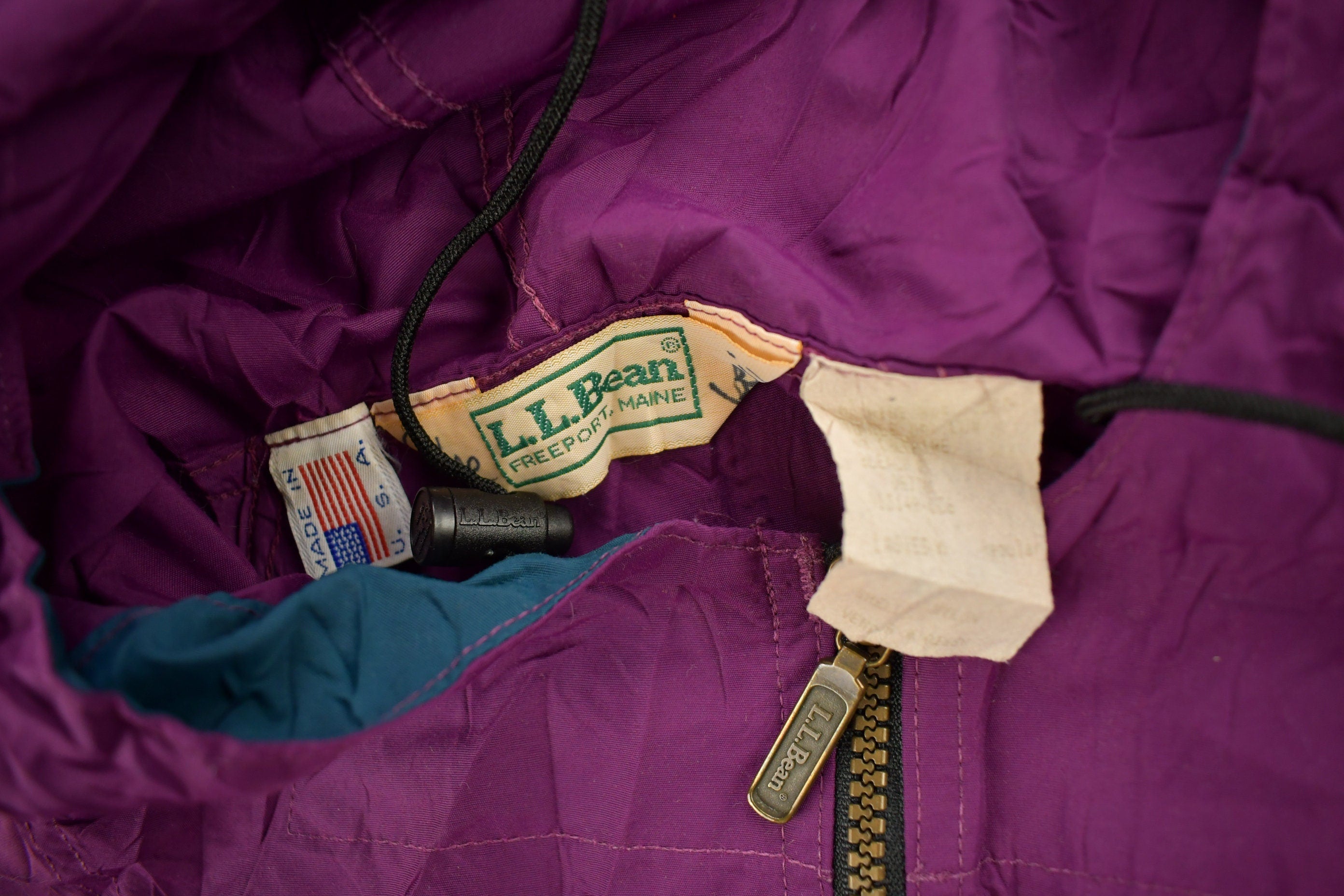 Vintage 1980s LL Bean Quarter Zip Anorak Ladies Windbreaker Jacket